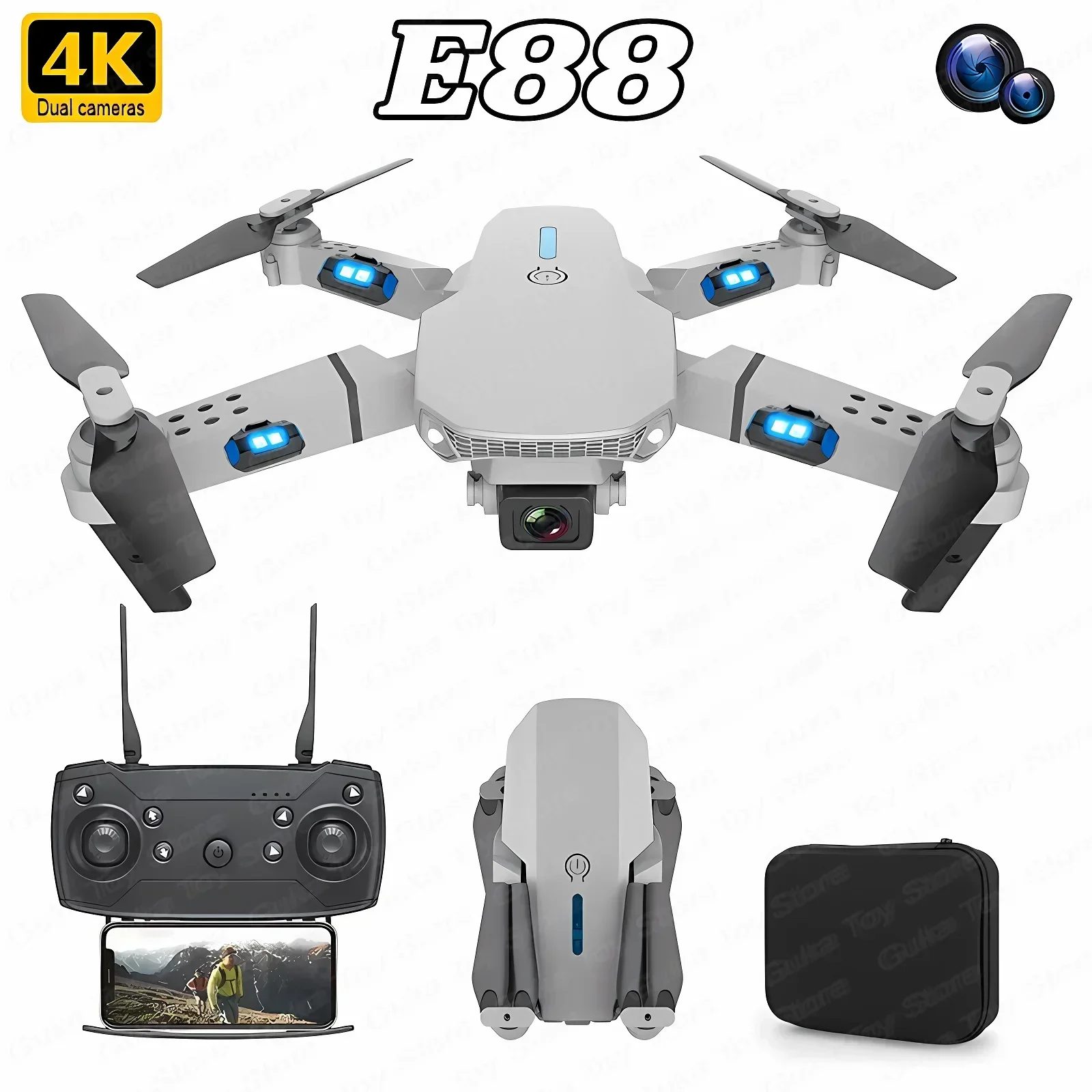 Drone Lidar - E88 Pro Drone FPV kamera sudut